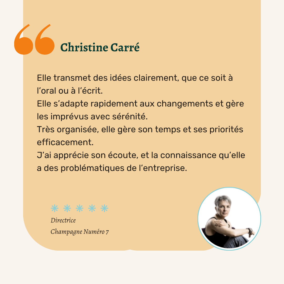 Avis Catherine, pour Alice Sautron, INOA Consulting, Consultante à Reims